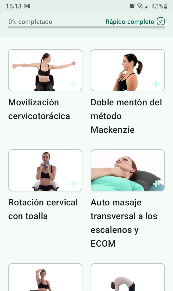 Radiculopatía cervical programa de ejercicios